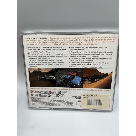 4x4 EVO (Sega Dreamcast, 2000) Complete Manual CIB Tested Working - Picture 4 of 8
